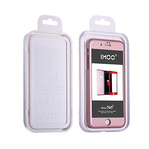 Dreamer-Z Funda de m  vil Iphone7 360 grados paquete s  lido con un agujero para Iphone 7 Oro Rosa