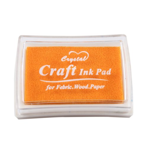 YPSelected Craft Ink Pad Inkpad for Paper Wood Fabric 15 Colors Available for Rubber Stamps (Dark Yellow)
