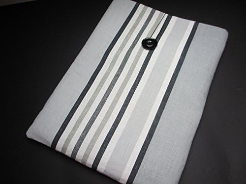 Grey striped laptop case for 15"/ 16" / 17" tablets - any make