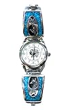 Damen-Armbanduhr aus Sterling Silber - Turquoise Wolf