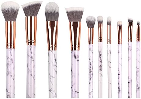 xFresca 10 Pieces Marble Make Up Brushes, Professional make up brush set