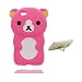 Produktbild Huawei Nova Handyhülle, [ flexible TPU] 3D Cartoon Bär Cover Huawei Nova hülle, Staub Rutsch kratzfest , Huawei Nova case Shell ( bear) Rose-Cute & Ring Ständer