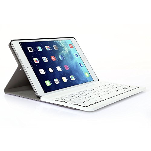 Besmall Ultra Slim Bluetooth Tastatur mit QWERTZ deutsches Tastaturlayout für iPad mini1/2/3 Tastatur Schutz Hülle Tasche Keyboard Case(iPad mini1/2/3,Lila)XLYP25G-OZ - 4