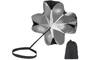 VIKZON Paracaidas Resistencia + Bolsa de Almacenamiento - Entrenamiento Futbol - Material Deportivo Resistencia.Ideal para Ejercicios de Fitness y Entrenamiento de Fútbol