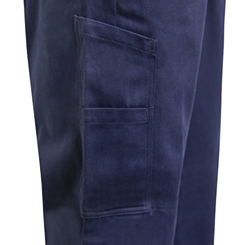 KERMEN – Arbeits-Latzhose Hamburg Kombi-hose Blaumann 100% BW 245gr – made in EU – Blau, Dunkelblau - 2