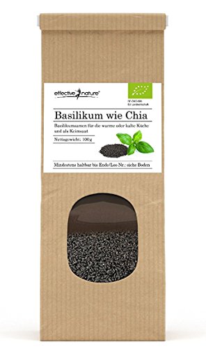 Preisvergleich Produktbild effective nature Basilikum wie Chia - Basilikumsamen - Bio - 100g