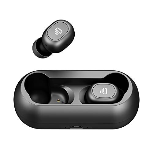 Cascos Bluetooth Inalámbricos,Dudios Air TWS Manos Libres Auriculares Bluetooth 5.0 Deportivos Resistente al Agua con Caja de Carga magnética Sonido Estéreo con Micrófono para iOS y Android(Negro)