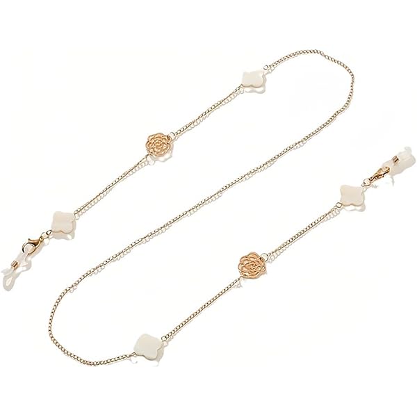 TIESOME 4PCS Chaine Lunettes Femme, Chaine Lunettes Femme Luxe Cordon