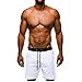 Produktbild Shorts Herren, Sonnena Männer Sommer Baumwolle Elastisch Trunks Shorts Herren Breathable Boardshorts Badehose Schwimmhosen Wassersport Kurze Hose (M, Weiß)
