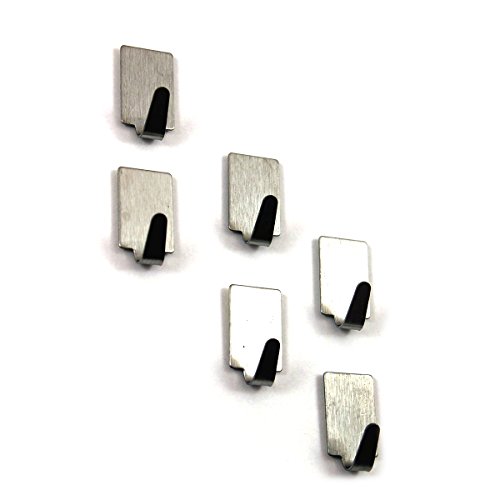 VORCOOL 12st Selbstklebend Edelstahl Handtuch Haken Handtuch Racks Wand Haken für Küche Bad - 5