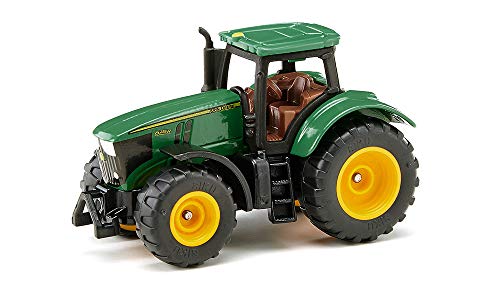 SIKU 1064, John Deere 6250R Traktor, Metall/Kunststoff, Grün, Inkl. Anhängerkupplung, Räder mit gummierte Reifen - 3