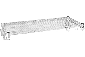 NISBETS Vogue Etagère murale métallique Vogue 910mm, 910(L) x 360(P) mm, Acier chromé, U201