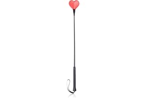 Chenyesun Frusta Pelle Lunga 60cm,Frustino per Cavallo Equitazione Cavallo Crop,Amore Frusta Antiscivolo per Performance da palco