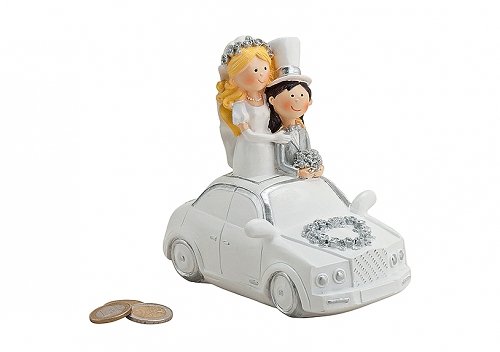 Spardose ~ Brautpaar im Auto Frau Frau ~ Brautfigur Hochzeit Sparbüchse Geldgeschenk