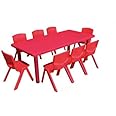 Little fingers Intra Kids Big Rectangle Table for Kids Without Chairs (Colour May Vary)