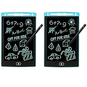 TVARA LCD Writing Tablet 8.5 Inch E-Note Pad LCD Writing Tablet, Colorful Drawing Tablet Kids Drawing Pad 8.5 Inch Doodle Board,Toddler Boy and Girl Learning Gift Variation (Pack of 2)