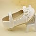 Voberry®1 Pair Cute Retro Style Toddler Baby Girls Soft Kids Bow Flats Casual Walking Princess Shoes (6, White)