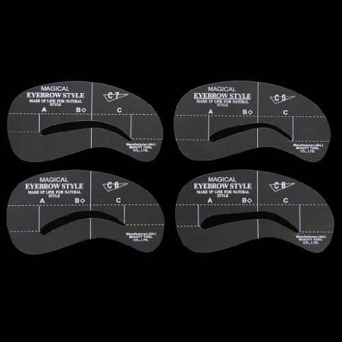 24 Stück 6 Sets Augenbrauen Schablone Augenbraue Pflege Gestaltung Vorlage Make-up   Schönheit Werkzeug - 7