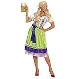 Incluye: vestido con delantal WIDMANN- Disfraz Tirolesa Vestido con Delantal, Color Morado, XL (00114)