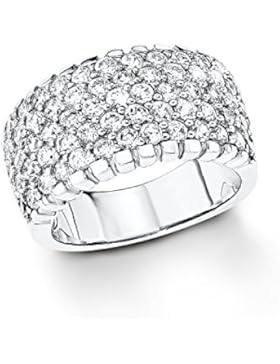 s.Oliver Damen-Ring 925 Silber rhodiniert Zirkonia weiß