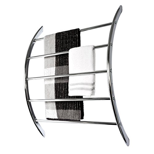 bremermann® Handtuchhalter zur Wandmontage mit 5 Stangen aus Metall, verchromt - 2