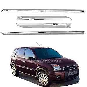 ModifyStyle Side Beading/Side Cladding/Door Garnish/Door Protector Chrome Suitable for Ford Fusion (2004 to 2010) (Set of 4pcs)