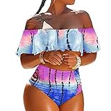 MOSERIAN Damen Bademode Damen High Waist Bikini Set Push Up Badeanzug Badeanzug Bademode Beachwear