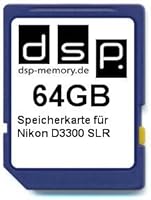 DSP Memory Z-4051557430488 64GB Speicherkarte f&uuml;r Nikon D3300 SLR