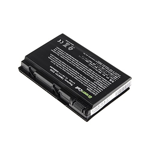 Green Cell® Standard Serie GRAPE32 Laptop Akku für Acer Extensa 5100 5210 5220 5230 5230E 5320 5420 5610 5620 5620G 5620Z 5630 5630EZ 5630G 5630Z 7220 7620 (6 Zellen 4400mAh 11.1V Schwarz) - 5