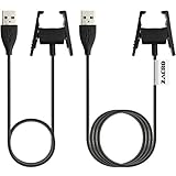 Zacro 2Pcs Fitbit Charge 2 Charger Replacement USB Charger Charging Cable for Fitbit Charge 2 with Cable Cradle Dock Adapter for Fitbit Charge 2 Smart Watch(100 cm +50 cm)