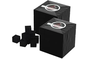 GENÉRICO BLACKCOCO's - Carbón Natural de Coco Premium 2KG para Cachimba y BBQ Briquetas para Shisha y Barbacoas, Larga Duración de Combustión