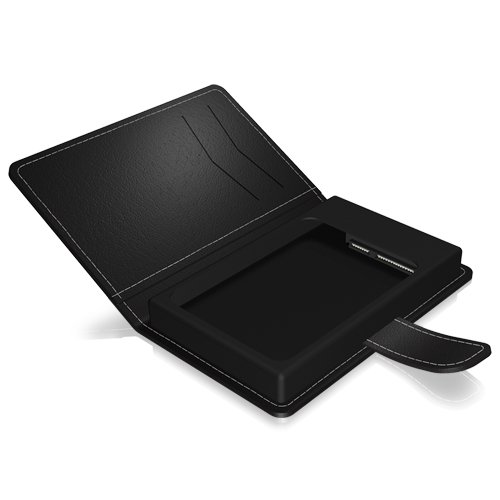 Icy Box IB-255U3 Externes USB 3.0 Gehäuse (Etui aus Gummi/Kunstleder) für 2,5″ (6,35 cm) SATA HDD/SSD mit SATA III und UASP Unterstützung schwarz - 3