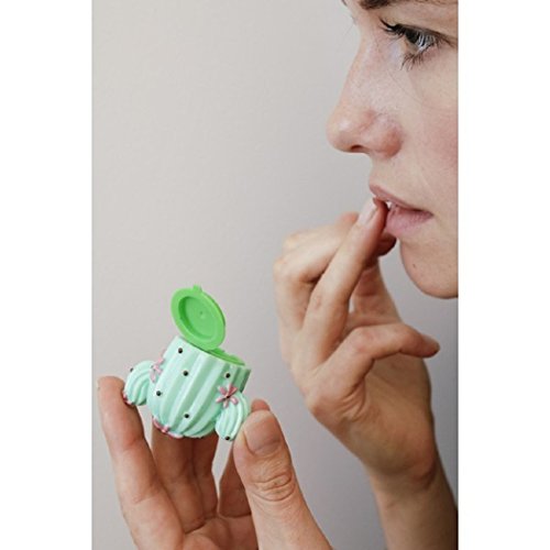 Kikkerland Lip Balm 1x Lippenbalsam Lippen Kaktus Minze Vanille rote Früchte - 4