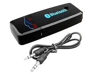 WolkomHome car Bluetooth Metal USB Bluetooth with Aux Cable Receiver Audio Wireless Adapter Car Bluetooth Wireless Stereo Mp3 Music Receiver 3.5mm Jack for TV Speaker CD for All Cars