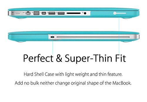 ues-limited 2 in1 glatten Soft-Touch-Matte Hard Shell Case mit EU/UK Version Silikon-Tastaturschutz für MacBook + Microfaser Wipe Tuch - 6