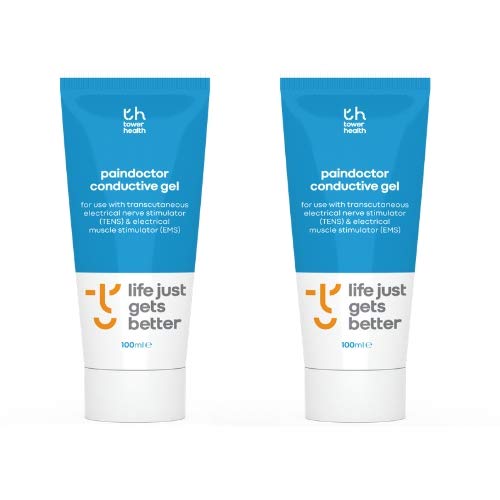 2 x Gel Conductivo para usarse con Masajeadores de Circulación, Doctor de Dolor y Máquinas TENS - Tubo de 100ml