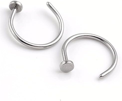 Jewellery Sleuth Surgical Steel Nose Hoop Ring Thickness 0.8mm Length 8mm