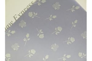 JACKDAW EXPRESS Vellum Printed Patterned Sheets 10 x 100gsm A4 19 Designs to Choose Cardmaking (White Roses AM528)