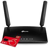 TP-Link MR6400 4G Cat4 LTE Single Band Router with Vodafone Data SIM Card Bundle