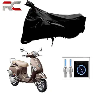 Riderscart All Season (Weather) Waterproof Bike Cover for Piaggio Vespa Indoor Outdoor Protection Combo with Storage Bag and Tyre Light