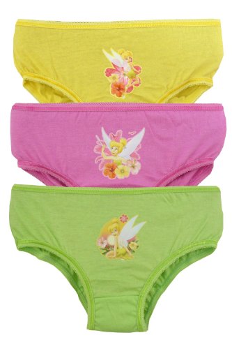 Disney Tinkerbell 3 Pack Girls Pants / Knickers - 4-5 Years