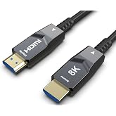 Woxcon - 8K HDMI AOC Fiber Kablo - Hdmi 2.1 Standart - 48Gbps, 8K 60Hz, 4K 120Hz, 4K 60Hz, eARC, HDR, D-HDR, HDCP2.3, Dolby V