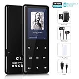 ♬【Musik Player mit Recorder + Touch-Taste】Dieser MP3 Player 16 GB kann als Recorder ganzes Meeting aufnehmen. Sie können sogar Nachrichten von FM speichern. Sie werden keine Nachrichten mehr vermissen. Die ultradünne 3D Oberfläche lässt Bedienungen einfacher werden. Die Beleuchtung der Tasten ist so hell, dass Sie den Musikplayer im Dunkel auch benutzen können. Wenn Sie unbeabsichtigte Bedienung vermeiden möchten, drücken Sie die Taste auf der Seite, wird Bluetooth Musikplayer dann gesperrt.