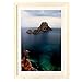 Produktbild Art&Foto Barcelona Handgefertigter Bilderrahmen aus 100% handgefertigtem Holz und Glas DINA4 Ideal für Geschenk, Schulen, Universität oder Dekoration des Hauses. Weißes Vintage-Holz