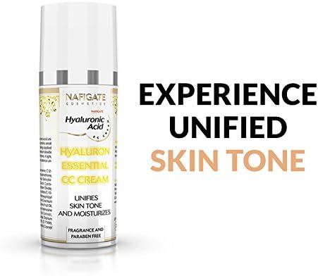 Hyaluron Essential CC Cream 50 ml, SPF 15 – Light Moisturizing Color Correcting Cream with Hyaluronic Acid and Pigment Pellets Treating Redness of the Skin, and Unifying the Skin Tone