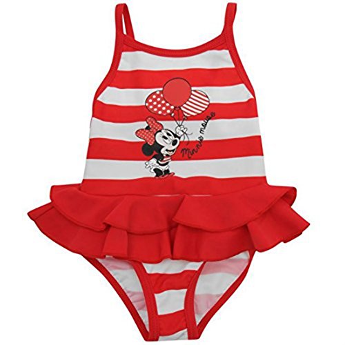 Disney Kids Swimsuit Baby Girls Tutu Swimming Costume One Piece Swimwear Minnie 3-6 Mnth