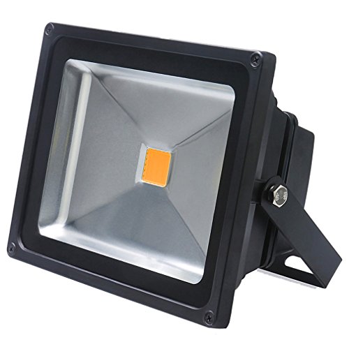 Auralum® 10 Jahren Garantie 50W LED Fluter Außenstrahler 4500Lumen 230V IP65 3000K Warmweiß mit Schwarz Rahmen, (Schwarz) - 7