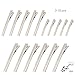 Price comparison product image 30 PCS Silver Metal Alligator Hair Clips, 2.2Inch/55mm 2.6Inch/65mm 2.95Inch/75mm 3 Assorted Size Crocodile Sectioning Clips Hair Duck Teeth Hairpins Curl Setting for DIY Hair Extensions