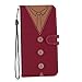 Produktbild Chreey Hülle für Samsung Galaxy S7 Edge, Kreative Kleidung Kragen Muster Handytasche Stoff + PU Leder Schutzhülle mit Brieftasche und Ständer Funktion, Herren (rot)