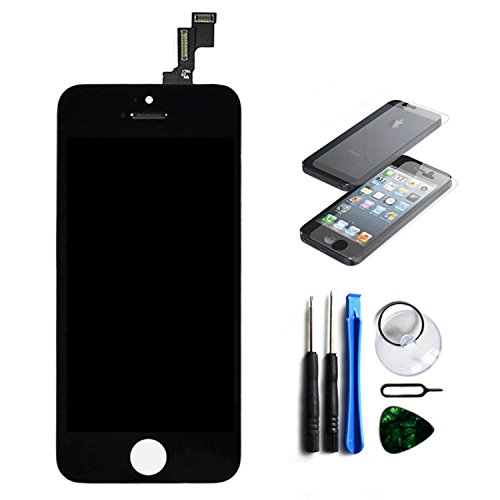 Ecran LCD Vitre Tactile de Remplacement Retina Display Complet avec Outils Réparation pour iPhone 5C-Noir